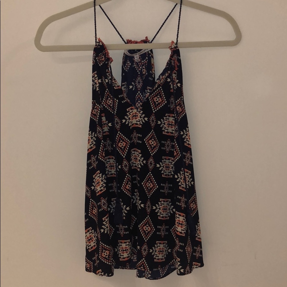 Aztec Tank Top with Tassles